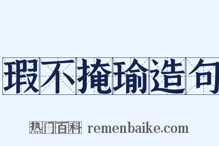 瑕不掩瑜造句是什么意思的图片